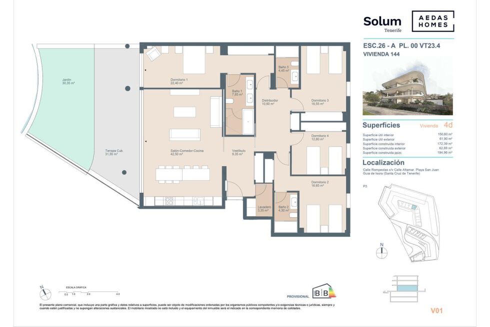 Apartment for sale in  Playa San Juan, Spain - LWP7132 Solum - Playa San Juan